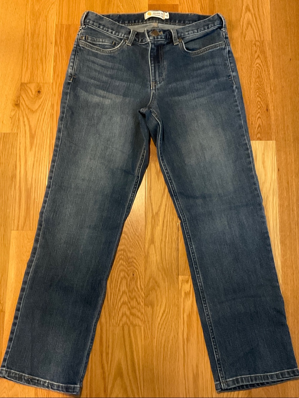 Carhartt Women's Dark Blue Straight-Leg Jeans Like New
